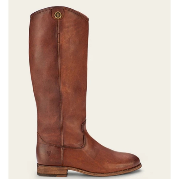 Frye Melissa Button 2 Brown Leather Riding Boots 8.5 - Picture 4 of 5